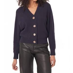 NEW REPEAT CASHMERE organic cashmere cardigan in blackberry